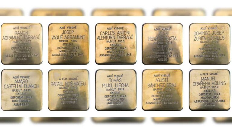 Flix homenatja amb llambordes Stolpersteine deu flixancos deportats a camps nazis