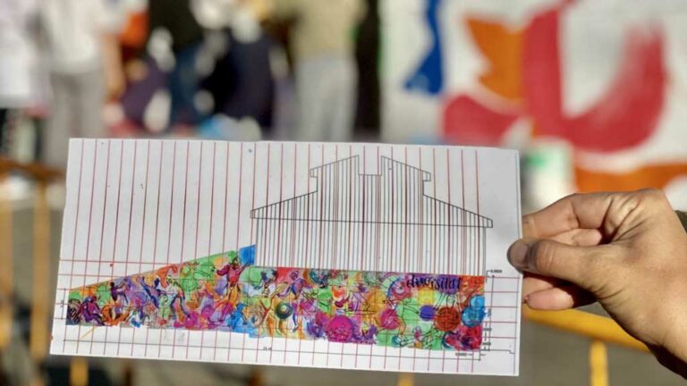 Arranca la pintura del mural d’Amposta Ciutat Diversa