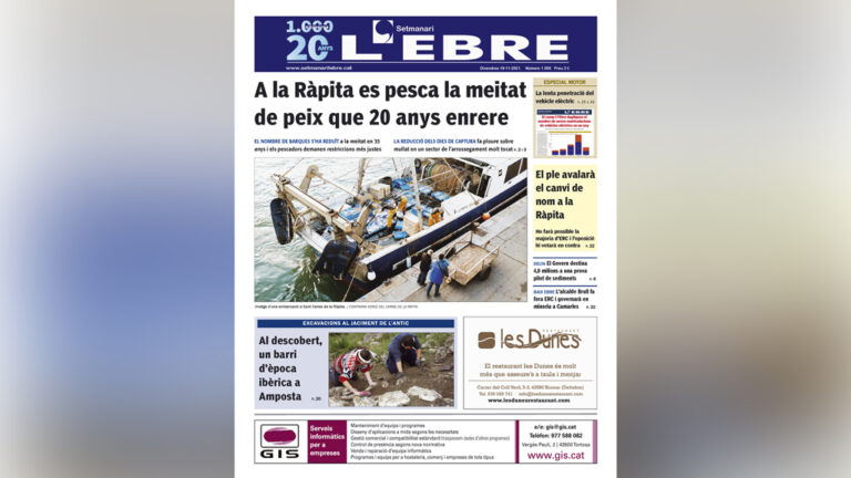 La crisi pesquera, a la portada de l’edició en paper del Setmanari L’EBRE