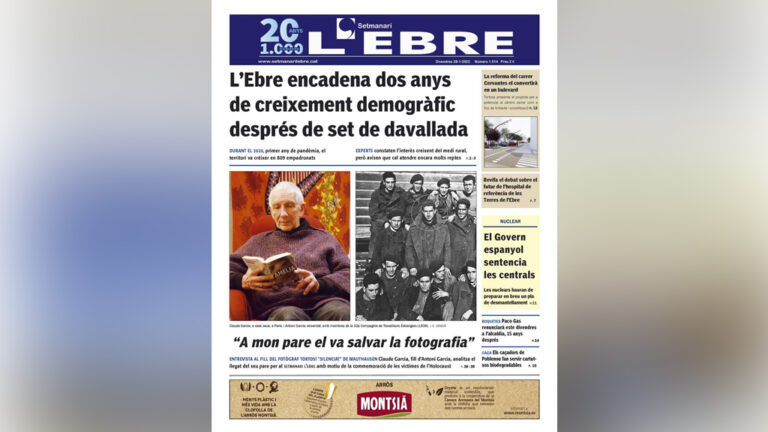 El testimoni inèdit del fill del fotògraf tortosí de l’Holocaust, Antoni Garcia, a la portada de l’edició en paper