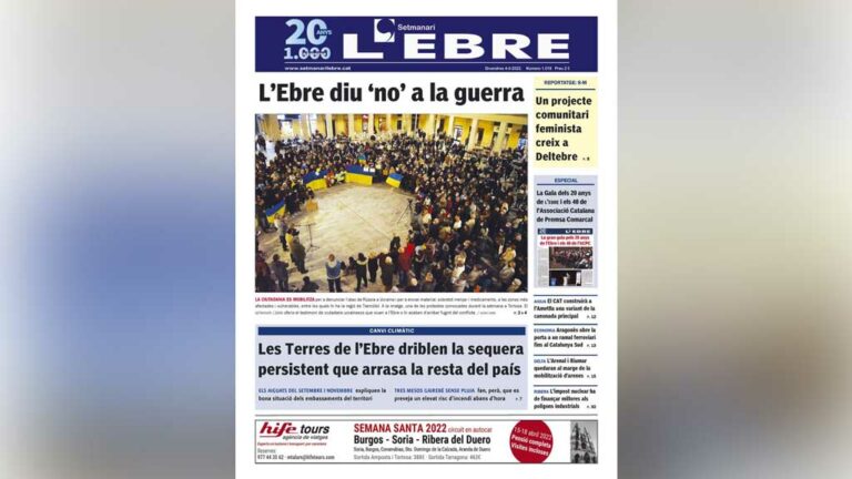 El ressò i l’impacte de la guerra d’Ucraïna amb mirada ebrenca, a la portada en paper del Setmanari l’Ebre