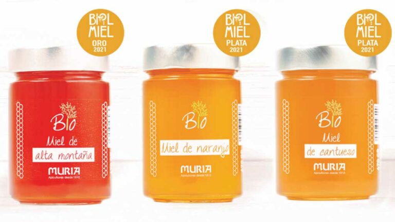 Muria BIO guardonada amb una medalla d’or i dos de plata al premi internacional Biolmiel 2021